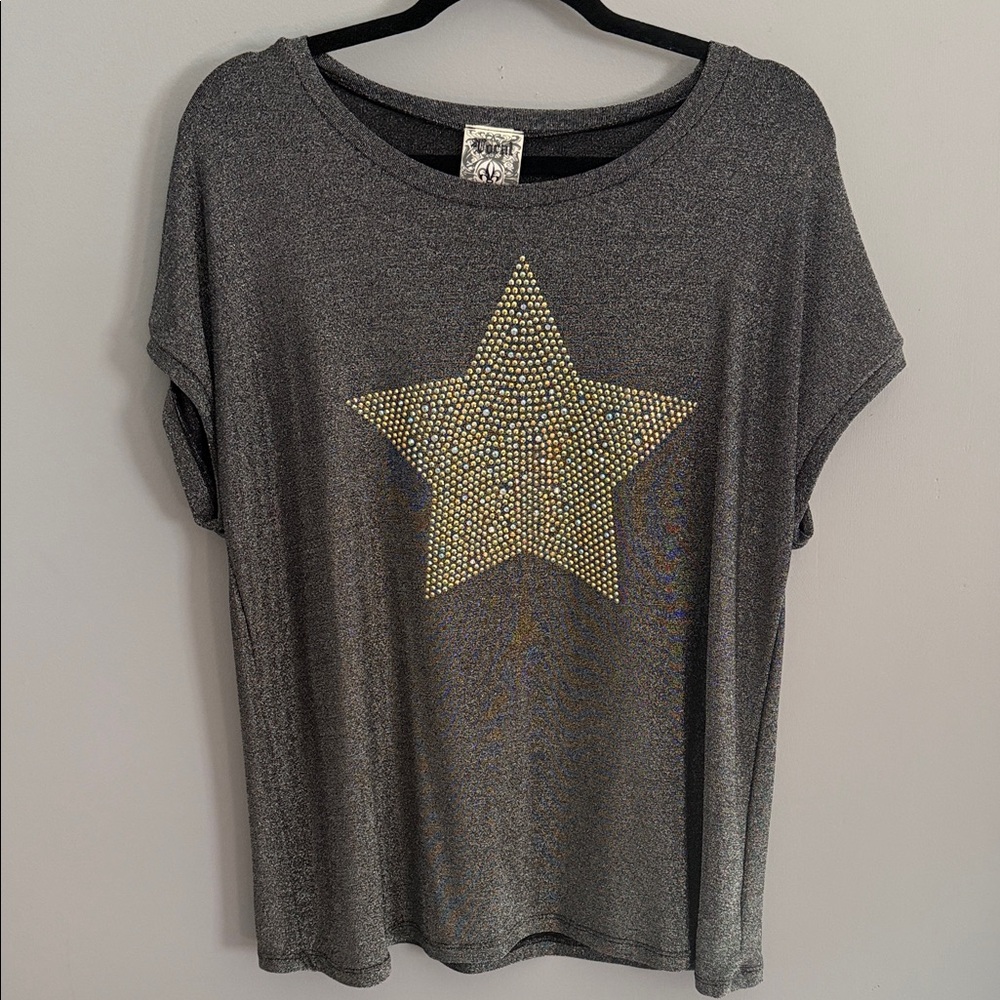 Gray Star Vocal Embellished Women's Top